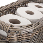 Wicker Oval Toilet Roll Storage Basket