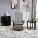 Recliner Leisure Armchair Wood Base Footrest Home Office