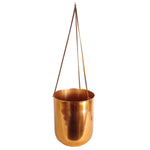 Copper Hanging Planter 18 X 22cm Hand Finished