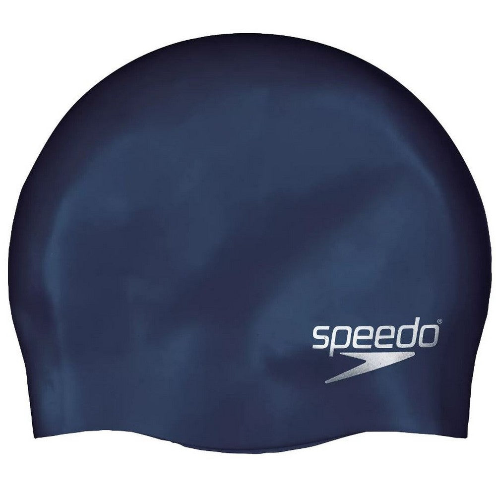 Childrens/kids Moulded Silicone Swimming Cap | One Size | NavyBlue