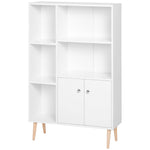 Cabinet Shelves Bookcase Storage Unit Free Standing White