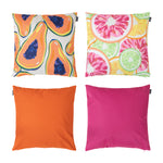 Fruity Prints Indoor Set Of 4 Outdoor Cushions - Collection Three