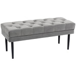 Bed End Bench Button Tufted Upholstered Window Seat