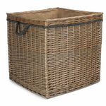 Antique Wash Square Storage Log Basket | Set-of-3 | Brown