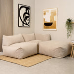 Tetra Cord Modular 3pc Sofa Set | Beige