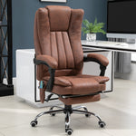 Massage Office Chair Microfibre Arms | Pale Brown