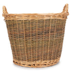 Wicker Unpeeled Log Basket With Lining