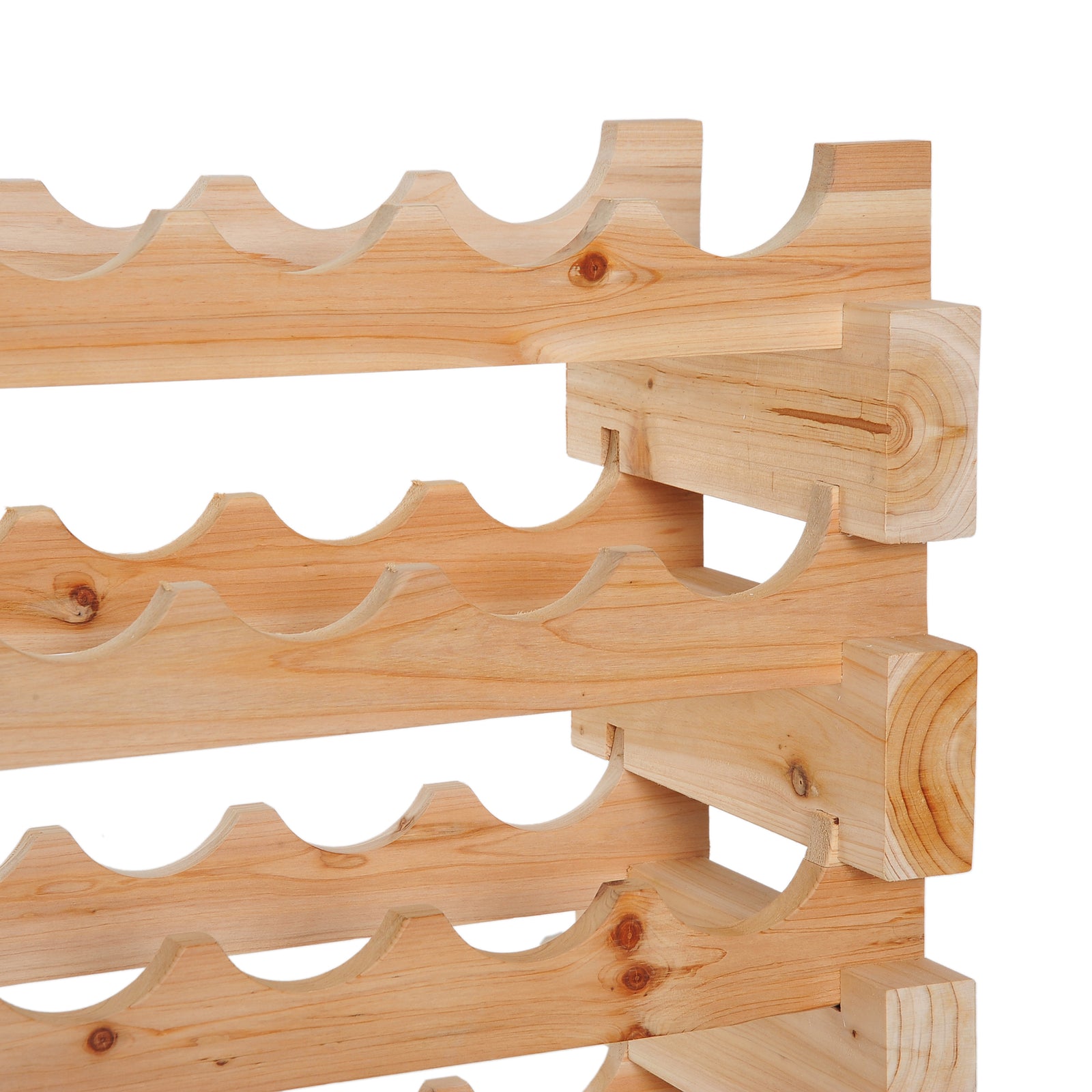 36/72 Bottle Wine Rack Natural Wood | Large | Yellow