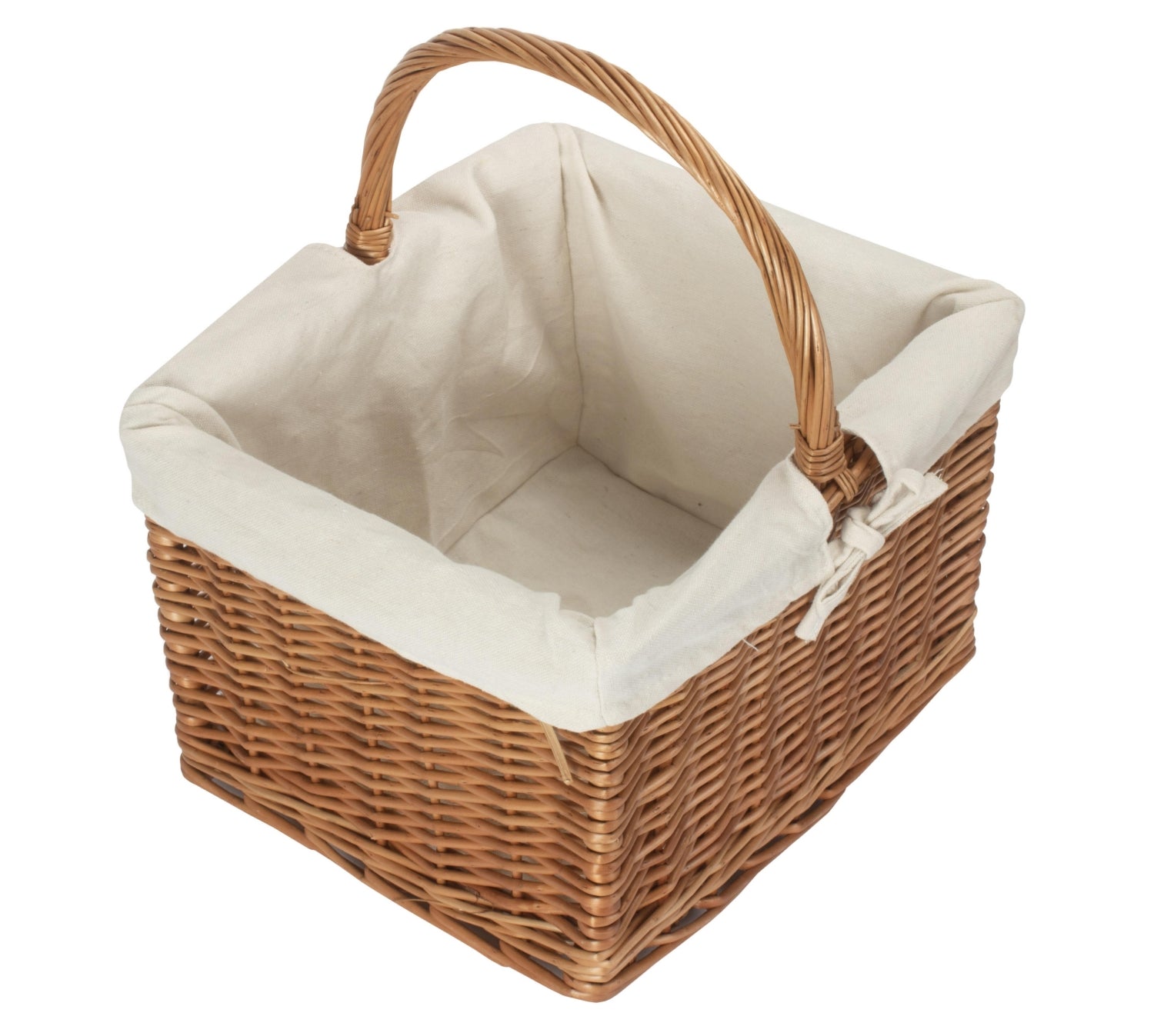 Red Hamper Wicker Butchers Shopping Basket