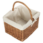 Wicker Butchers Shopping Basket | White