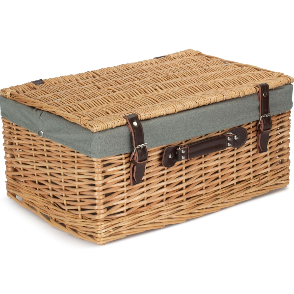 Wicker Buff 51cm Picnic Basket | Gray