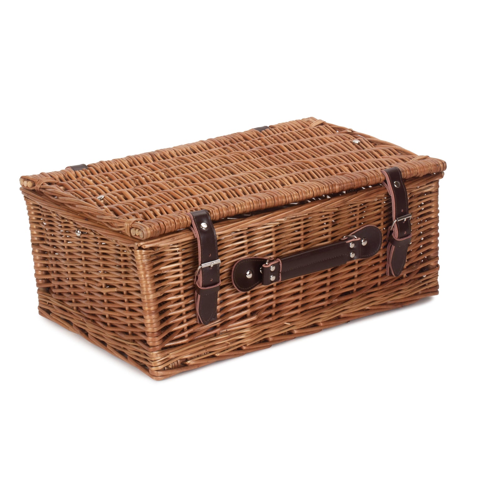 Wicker 46cm Double Steamed Picnic Basket | Brown