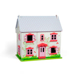 Wooden 'rose Cottage' Two-storey Dolls House, With Furniture