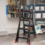 4m Aluminium Duo Ladder, Telescopic, Multipurpose