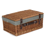 Wicker 46cm Double Steamed Picnic Basket | Gray