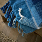 York Blue Supersoft Yarn Dyed Jacquard Throw