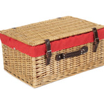 Wicker Buff 51cm Picnic Basket | Red