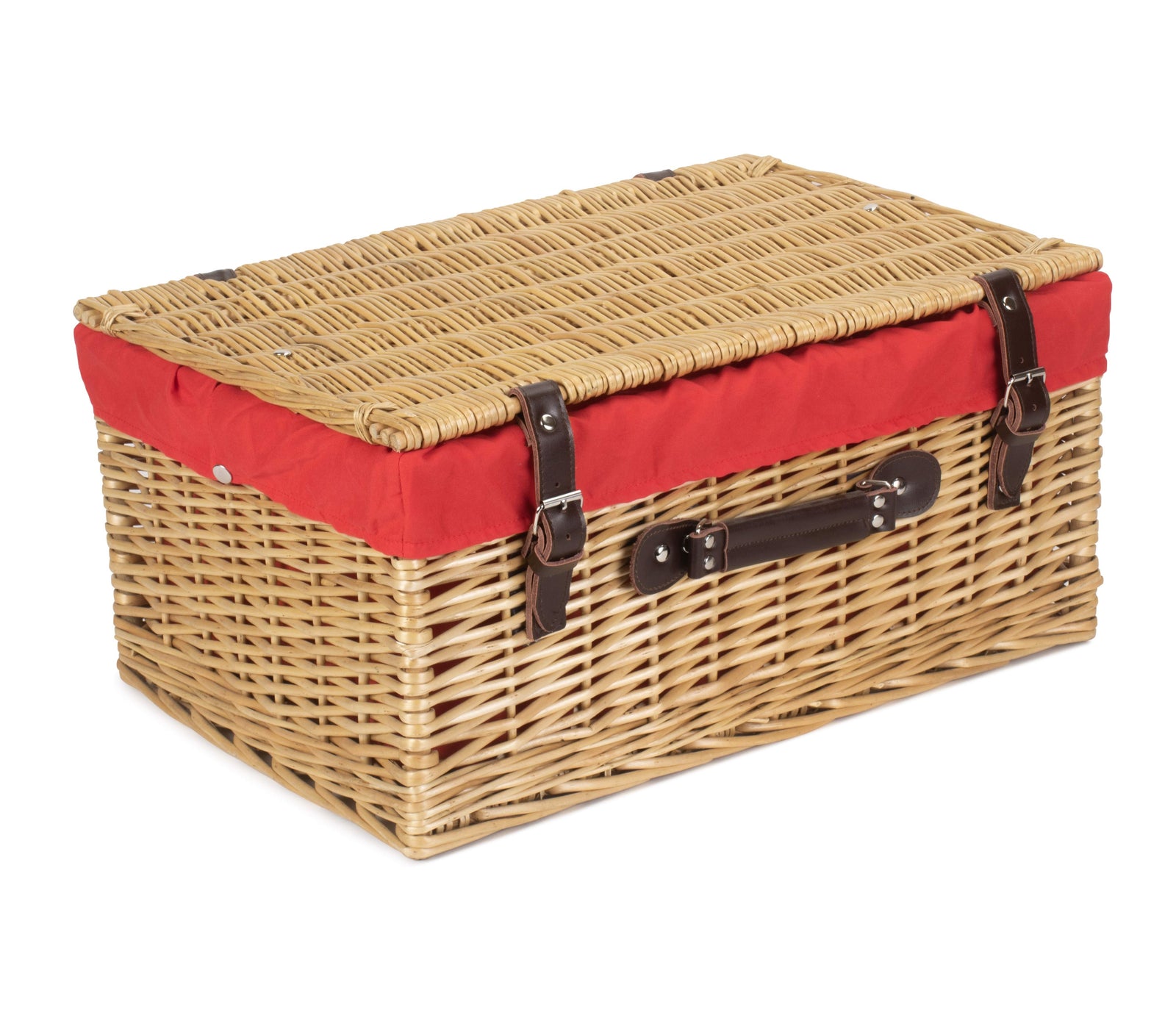 Wicker Buff 51cm Picnic Basket | Red