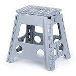 15" Folding Step Stool - Grey