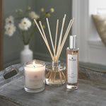 Luxurious Scented Candle, Room Spray And Diffuser Gift Box | Set-of-3 | Beige