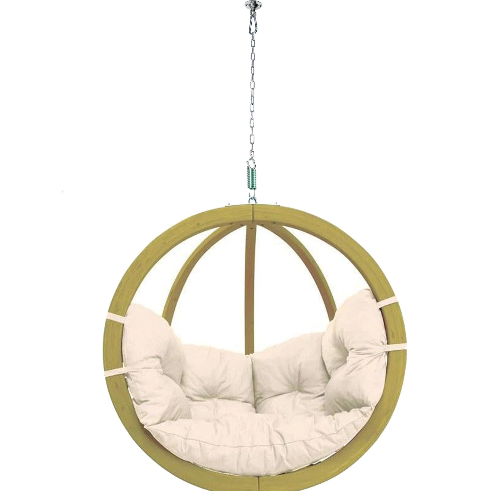 Globo Single Seater Chair Indoor Hanging Set Natura