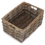 Red Hamper Wicker Unlined Grey Scandi Storage Basket