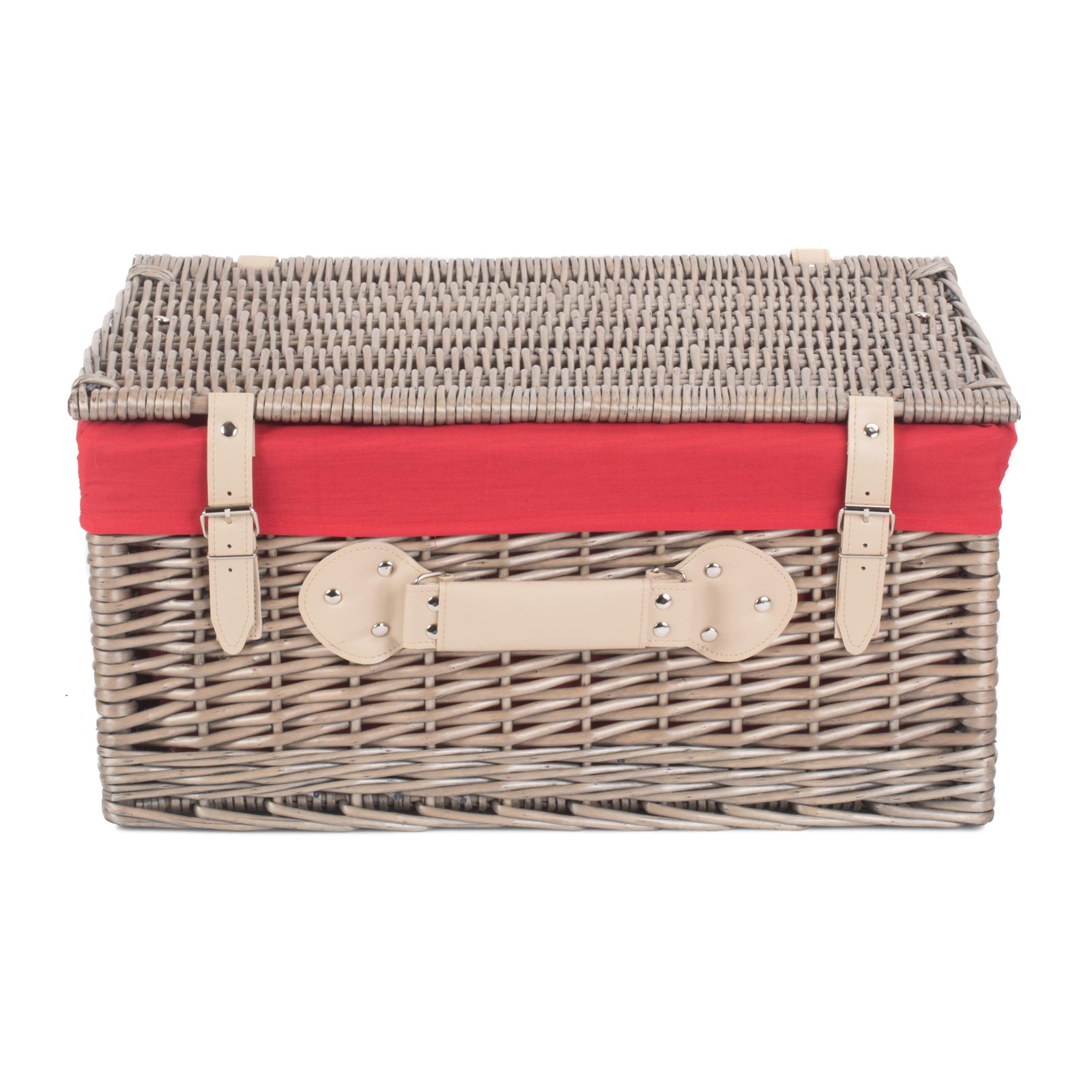 Wicker 51cm Antique Wash Picnic Basket | Red