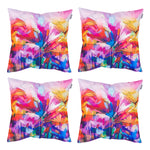 Floral Indoor Outdoor Cushion Set Of 4 Water Resistant Cushions