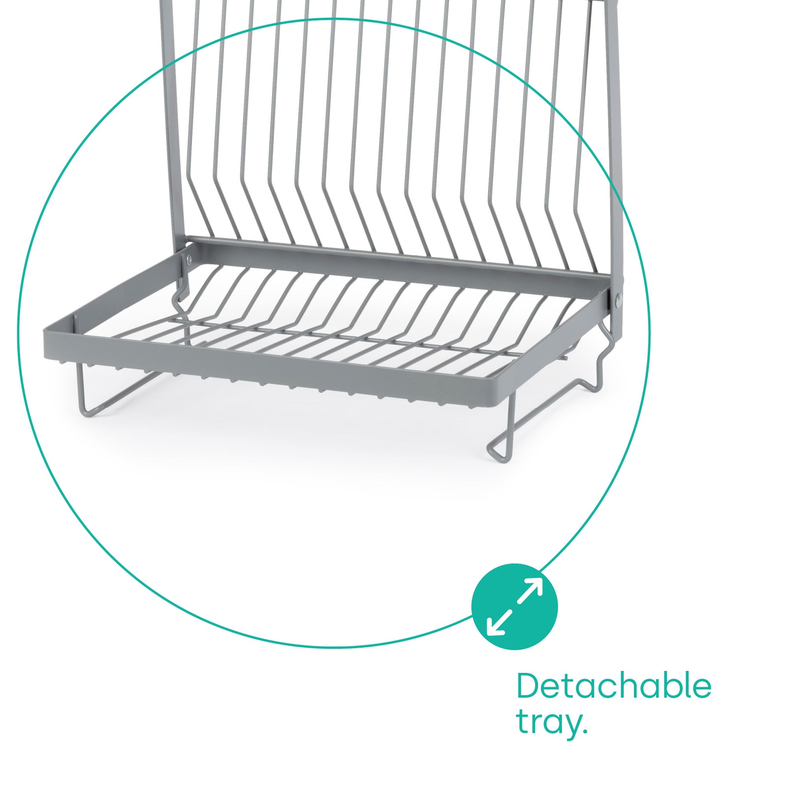 Hanging Dish Drainer - Grey