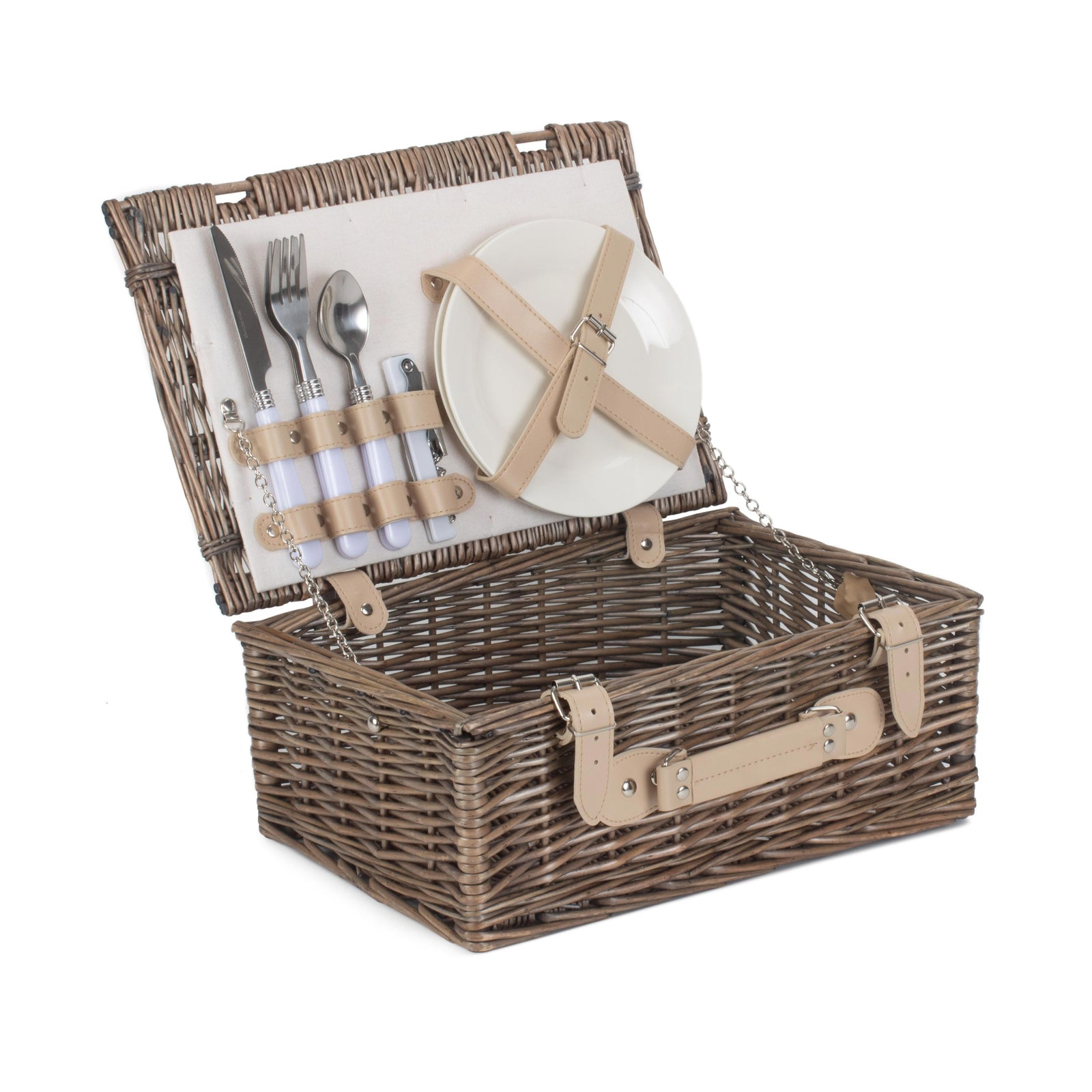 Wicker 35cm 2 Person Fitted Picnic Basket