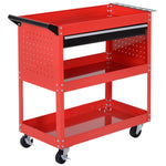 3-tier Tool Trolley With Lockable Casters