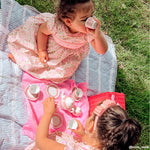 Picnic Tea Set, Includes Wicker-effect Hamper