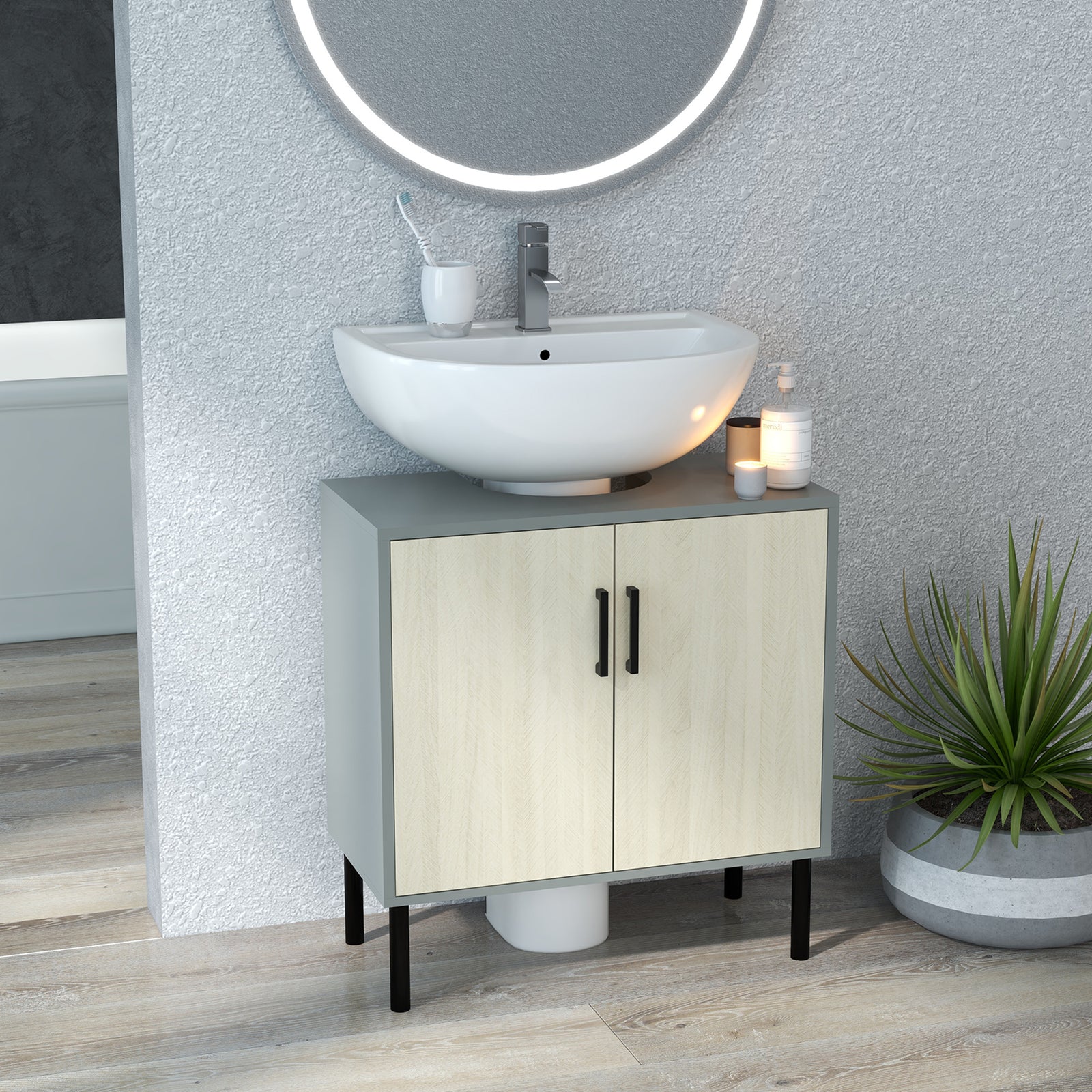 Bathroom Sink Cabinet, Under Sink Basin Storage Cupboard