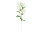 Pack Of 6 X 70cm White Artificial Carnation Stem - 24 Flowers