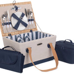 2 Person Nautical Fitted Picnic Wicker Basket