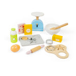 Wooden Baking Cookies Set, With Scales, Mixing Bowl And More