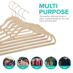 50pc Velvet Clothes Hangers - Beige