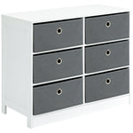 Chests Of Drawer Fabric Dresser Storage Cabinet W/ 6 Drawers