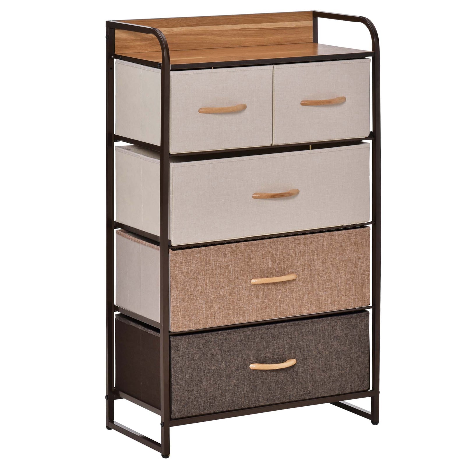 Closet Dresser, Dresser Tower With 5 Linen Fabric Drawers