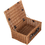 Wicker Double Steamed 36cm Picnic Basket | Brown