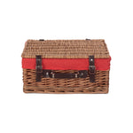 Wicker Double Steamed 40cm Picnic Basket | Red