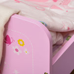 Kids Princess Castle Bed With Side Rails Slats Home Furniture 3-6 Yrs Pink