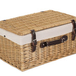 Wicker Buff 51cm Picnic Basket | White