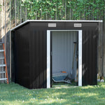 7 X 4ft Outdoor Garden Storage Shed For Backyard Patio | Black