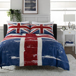 Union Jack 200 Thread Count Cotton Rich Reversible Duvet Cover Set | Double | Navy Blue