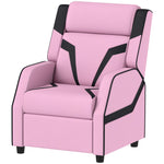 2 In 1 Kids Armchair Recliner, Pu Leather, For 3-9 Years Old | Pink