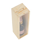 Single Bottle Wooden Box With Clear Acrylic Sliding Lid