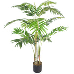 120cm (4ft) Premium Artificial Areca Palm With Pot With Copper Metal Planter