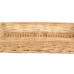 Wicker Rectangular Flat Split Willow Tray | Brown