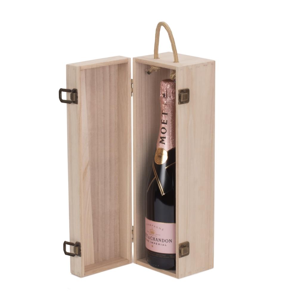 35cm Single Bottle Wooden Box